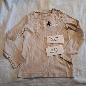Gymboree girls size 5-6 long sleeve shirt Chillin penguin shirt